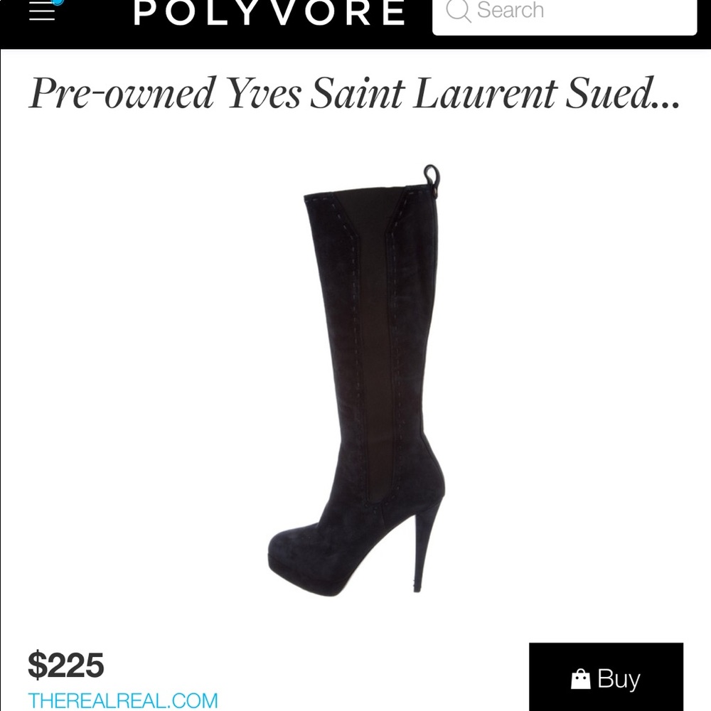 🔥SALE! YSL SUEDE PLATFORM BOOTS NEW SOLES ELASTIC